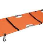 Aluminum alloy/stainless steel two-fold stretcher